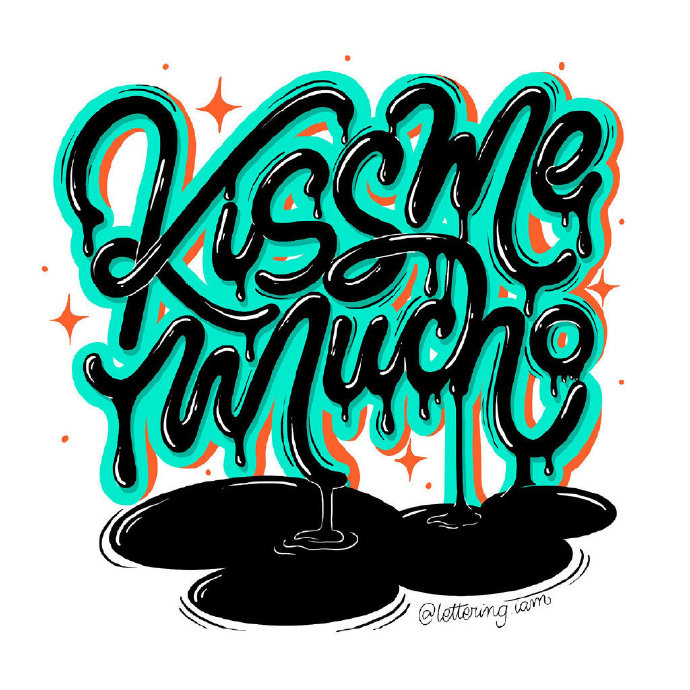 Lucía Types 西班牙字体艺术家的创意手写英文字体设计